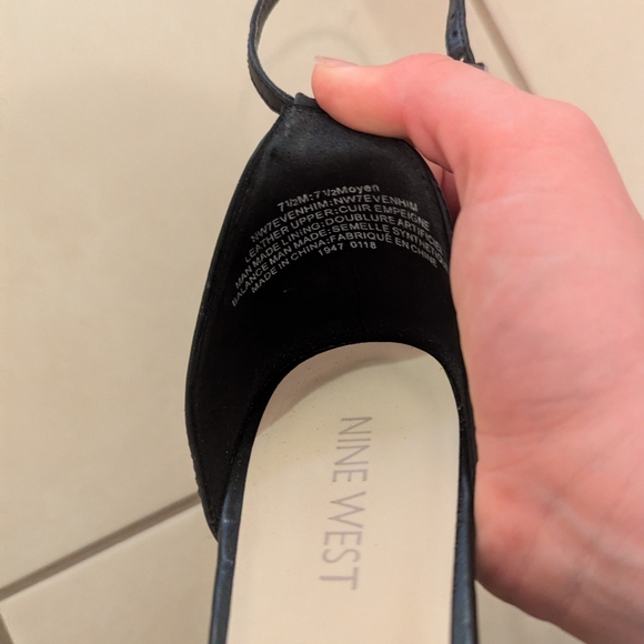 Nine West Black Mary Jane Wedge Heel - Picture 4 of 11